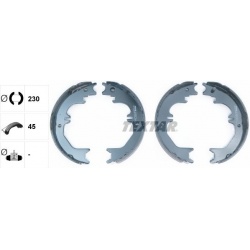 stabdžių trinkelių komplektas, stovėjimo stabdis
                                TEXTAR                                  