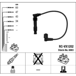 uždegimo laido komplektas
                                NGK                                                RC-VX1202, NGK,