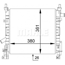 Aušinimo radiatorius
                                MAHLE                                                CR 1350 000S, MAHL