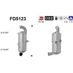 DPF, kietųjų dalelių filtras
                                                FD5123, AS, FD5123, auto detalė