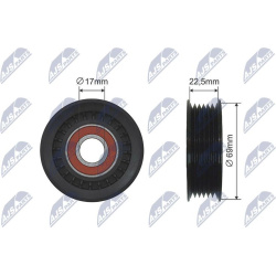 įtempiklio skriemulys, V formos diržas
NTY R