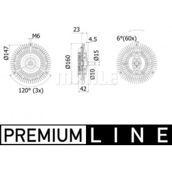 sankaba, radiatoriaus ventiliatorius BEHR *** PREMIUM LINE ***
                                MAHLE                         