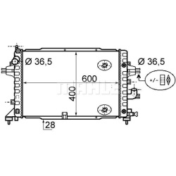 Aušinimo radiatorius
MAHLE CR 1858 000S, MAHL