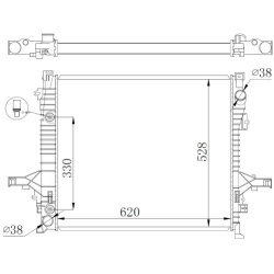 Aušinimo radiatorius
                                NRF                                                550019, NRF, 550019,