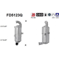DPF, kietųjų dalelių filtras
                                                FD5123Q, AS, FD5123Q, auto detalė