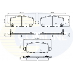 stabdžių trinkelių rinkinys, diskinis stabdys
COMLINE CBP32