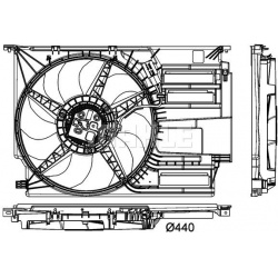 ventiliatorius, radiatoriaus BEHR *** PREMIUM LINE ***
                                MAHLE                                 