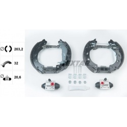 stabdžių trinkelių komplektas Shoe Kit Pro
                                TEXTAR                                         