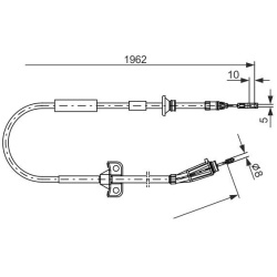 Trosas, stovėjimo stabdys
                                BOSCH                                                1 987 477 941