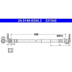 stabdžių žarnelė
                                ATE                                                24.5140-0354.3, ATE, 