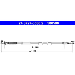 trosas, stovėjimo stabdys
                                ATE                                                24.3727-0580.2,