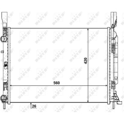 Aušinimo radiatorius
                                NRF                                                53004, NRF, 53004, a
