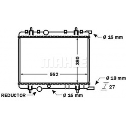 Aušinimo radiatorius
                                MAHLE                                CR 1434 000S, MAHLE, CR 1434 000S,