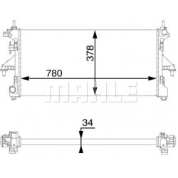 Aušinimo radiatorius
MAHLE CR 1069 000S, MAHL
