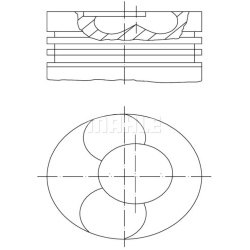 Stūmoklis
                                MAHLE                                                028 PI 00113 000, MAHLE, 028P