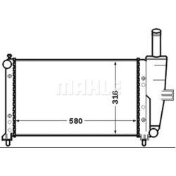 Aušinimo radiatorius
                                MAHLE                                                CR 1443 000S, MAHL