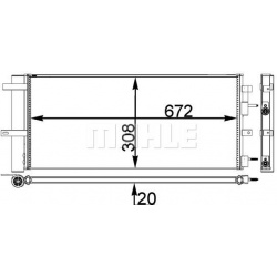 kondensatorius, oro kondicionierius BEHR *** PREMIUM LINE ***
                                MAHLE                          