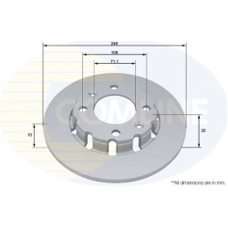 Stabdžių diskas COATED
                                COMLINE                                                ADC5084, COML