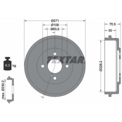 stabdžių būgnas
                                TEXTAR                                                94045600, TEXTAR, 94