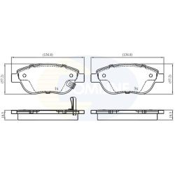 Stabdžių kaladėlės priekinės
                                COMLINE                                CBP31038, COMLINE, C