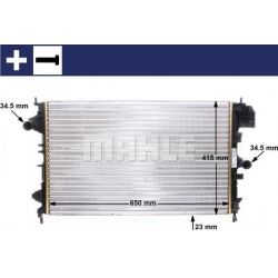 Aušinimo radiatorius
                                MAHLE                                                CR 8 000S, MAHLE, 