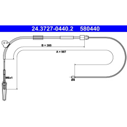 trosas, stovėjimo stabdys
                                ATE                                                24.3727-0440.2,