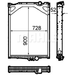 Aušinimo radiatorius
MAHLE CR 1921 000P, MAHL