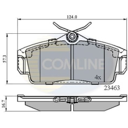 stabdžių trinkelių rinkinys, diskinis stabdys
                                COMLINE                                CBP07