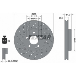 stabdžių diskas (1vnt) PRO+
                                TEXTAR                                                92257505,