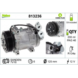 kompresorius, oro kondicionierius VALEO CORE-FLEX
813236, VALEO, 813236, auto