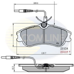 stabdžių trinkelių rinkinys, diskinis stabdys
                                COMLINE                                CBP11