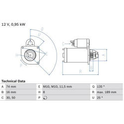 Starteris
BOSCH 0986024330, BOSCH, 0986024330,