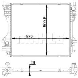 Aušinimo radiatorius
                                MAHLE                                                CR 1200 000S, MAHL