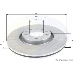 stabdžių diskas (1vnt)
                                COMLINE                                ADC1591V, COMLINE, ADC1591V, 