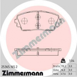 stabdžių trinkelių rinkinys, diskinis stabdys
                                ZIMMERMANN                                  