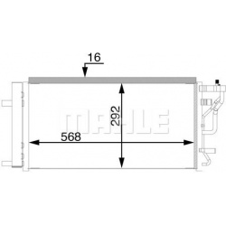 kondensatorius, oro kondicionierius BEHR
                                MAHLE                                               