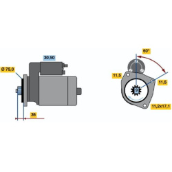 Starteris
                                BOSCH                                                0986013581, BOSCH, 0986013581,