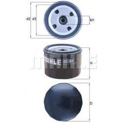 alyvos filtras
MAHLE OC64, MAHLE, OC64, auto d