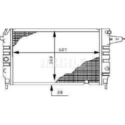 Aušinimo radiatorius
                                MAHLE                                                CR 437 000S, MAHLE