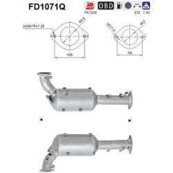 DPF, kietųjų dalelių filtras
                                                FD1071Q, AS, FD1071Q, auto detalė