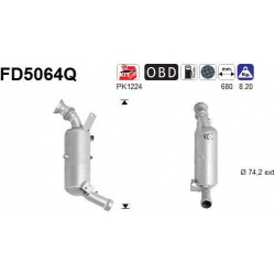 DPF, kietųjų dalelių filtras
                                FD5064Q, AS, FD5064Q, auto detalė