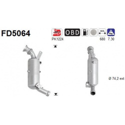 DPF, kietųjų dalelių filtras
                                                FD5064, AS, FD5064, auto detalė