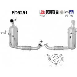 DPF, kietųjų dalelių filtras
                                                FD5251, AS, FD5251, auto detalė