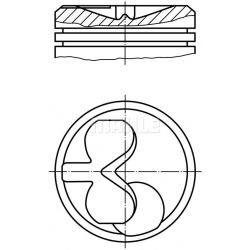 stūmoklis
                                MAHLE                                                101 15 01, MAHLE, 1011501, au