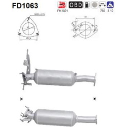 DPF, kietųjų dalelių filtras
                                FD1063, AS, FD1063, auto detalė