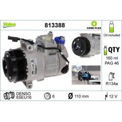 Kompresorius, oro kondicionierius VALEO CORE-FLEX
                                                813388, VALEO, 813388, auto