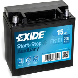 START-STOP papildomas akumuliatorius EXIDE 15Ah 12V 200A AGM
                                EXIDE                           