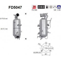 DPF, kietųjų dalelių filtras
                                FD5047, AS, FD5047, auto detalė