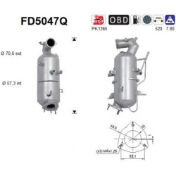 DPF, kietųjų dalelių filtras
                                FD5047Q, AS, FD5047Q, auto detalė