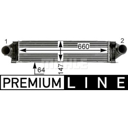 Tarpinis suslėgto oro aušintuvas, kompresorius BEHR *** PREMIUM LINE ***
MAHLE
